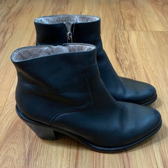 All Saints Hessian Low Leather Ankle Boot Black - Picture 5 of 13